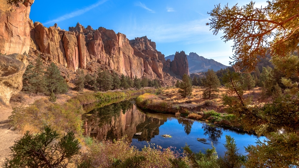 Beautiful Crooked River Canyon in Smith Rock State Park.