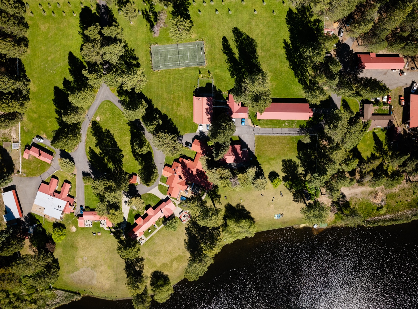 aerial view of our Oregon rentals in one of the best vacation spots in Oregon.